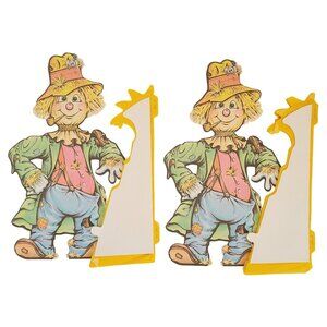 Beistle 1979 Paper Die Cut Fall Halloween Honeycomb Scarecrow Centerpieces